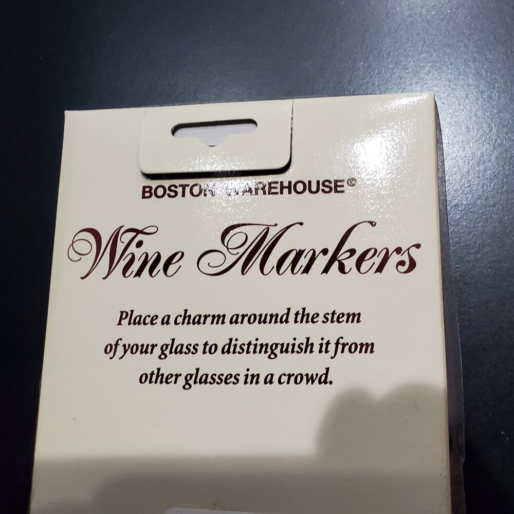 Boston Warehouse Seashell Wine Glass Charms 16 in Box, NWT - Picture 4 of 8
